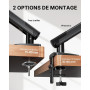 HUANUO Support Ecran PC pour écrans 13–32", Bras écran PC MechaSpring (Inclinaison/pivotement/Rotation), FlowLift Pro Montage VE