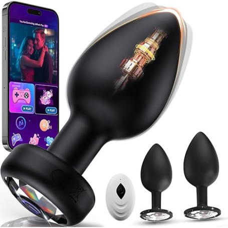 Plug Anal 3 Pièces Sex Toys pour Couple Ensemble, Plugs Anals avec Vibrations Multiples par IA Plug Anale Gode Anal Plug Femme D