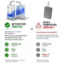 Batterie Li-ION Haute Performance 9500mWh 2600mAh pour contrôleur PS5, 66% d'endurance en Plus (capacité), réglage du contrôleur