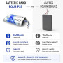 Batterie Li-ION Haute Performance 9500mWh 2600mAh pour contrôleur PS5, 66% d'endurance en Plus (capacité), réglage du contrôleur