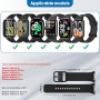 Xisair 3 Pièces Bracelets Compatible avec Xiaomi Redmi Watch 6/5 / 4 & Xiaomi Smart Band 10 Pro / 9 Pro / 8 Pro Bracelet en Sili