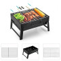 Uten Barbecue Portable Petit Barbecue à Charbon de Table Domestique Pliable Barbecue Grille Inox Barbecue Extérieur Camping Piqu