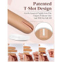 Adonafy Main D'Entrainement Manucure - Silikon Main Entrainement Ongles avec 200 Pièces Faux Ongles - Flexible Fausse Main pour