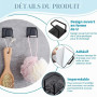 THATSRAD 4 PCS Porte-Éponge Autocollant en Acier Inoxydable 5 * 5 * 3.2cm Porte Eponge Cuisine Evier Crochet Autocollant Adhesif
