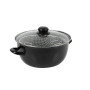 Crealys 545413 Friteuse Traditionnelle Ø26 cm en Acier Émaillé avec Panier & Couvercle Verre – Cuisson à l’Ancienne pour Frites