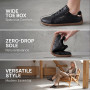 TARELO Barefoot Femme Chaussures Pieds Larges Minimaliste Wide Head Chaussures Barefoot Zero Drop Sneakers Taille 36-41