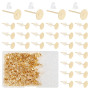 UNICRAFTALE Environ 500 Pcs Boucles d'Oreilles en Or avec écrous d'oreille en Plastique 304 Boucles d'Oreilles en Métal Hypoalle