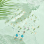 UNICRAFTALE Environ 500 Pcs Boucles d'Oreilles en Or avec écrous d'oreille en Plastique 304 Boucles d'Oreilles en Métal Hypoalle