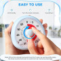 Diboniur Minuteur Visuel Enfant Rechargeable, 60 Minutes Timer Compte à Rebours Silencieux, Timer Enfant Apprentissage, Outil de