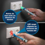Peak Tech P 1030 - Détecteur de Tension Alternative Sans Contact avec Lampe LED, Plage de Fonctionnement 50 - 1000 V AC, Testeur