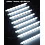 Cefrank Éclairage LED sous l'armoire, 8 pcs, 30 cm, V-Shape, 16 Watts, 1600 Lumens, Blanc Pur (6000K), Design Élégant, Illuminat