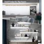 Cefrank Éclairage LED sous l'armoire, 8 pcs, 30 cm, V-Shape, 16 Watts, 1600 Lumens, Blanc Pur (6000K), Design Élégant, Illuminat
