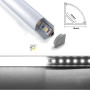Cefrank Éclairage LED sous l'armoire, 8 pcs, 30 cm, V-Shape, 16 Watts, 1600 Lumens, Blanc Pur (6000K), Design Élégant, Illuminat