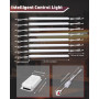 Cefrank Éclairage LED sous l'armoire, 8 pcs, 30 cm, V-Shape, 16 Watts, 1600 Lumens, Blanc Pur (6000K), Design Élégant, Illuminat