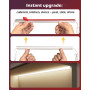 Cefrank Éclairage LED sous l'armoire, 8 pcs, 30 cm, V-Shape, 16 Watts, 1600 Lumens, Blanc Pur (6000K), Design Élégant, Illuminat
