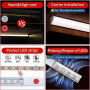 Cefrank Éclairage LED sous l'armoire, 8 pcs, 30 cm, V-Shape, 16 Watts, 1600 Lumens, Blanc Pur (6000K), Design Élégant, Illuminat