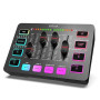 FIFINE Gaming Audio Mixer PC, Table de Mixage avec Carte Son pour Micro XLR, Mélangeur Audio Contrôleur pour Streaming Podcast E