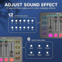 FIFINE Gaming Audio Mixer PC, Table de Mixage avec Carte Son pour Micro XLR, Mélangeur Audio Contrôleur pour Streaming Podcast E