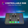 FIFINE Gaming Audio Mixer PC, Table de Mixage avec Carte Son pour Micro XLR, Mélangeur Audio Contrôleur pour Streaming Podcast E