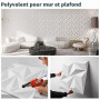 Art3d Lot de 20 panneaux muraux décoratifs 3D en PVC, 1,8 m², décoration murale intérieure en PVC, 30 x 30 cm,Blanc