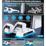 OIVO Support PS5 pour Playstation 5/ Pro/ Slim avec Ventilateur de Refroidissement à 3 Vitesses, Chargeur Manette Play 5 avec In