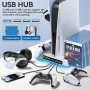 OIVO Support PS5 pour Playstation 5/ Pro/ Slim avec Ventilateur de Refroidissement à 3 Vitesses, Chargeur Manette Play 5 avec In