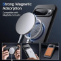 JETech Coque Magnétique pour Google Pixel 9/9 Pro 2024, Compatible avec MagSafe, Étui Housse Antichoc à Dos Translucide Mat (Noi