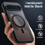 JETech Coque Magnétique pour Google Pixel 9/9 Pro 2024, Compatible avec MagSafe, Étui Housse Antichoc à Dos Translucide Mat (Noi
