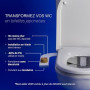 Boku Pulvérisateur Bidet Non Électrique avec Double Buses Rétractables Autonettoyantes - Nettoyage Avant et Arrière - Bouton Pou