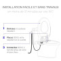 Boku Pulvérisateur Bidet Non Électrique avec Double Buses Rétractables Autonettoyantes - Nettoyage Avant et Arrière - Bouton Pou
