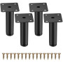 Fulushouxi 4 Pièces Pieds de Meuble, 10 cm/4 Pouces Pieds de Meubles Réglables, Pieds de Support en Fixation en Métal pour Meubl