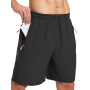 CIMIC Shorts de Sport pour Hommes avec Poche Zippée Respirant et à Séchage Rapide Running Fitness Tennis
