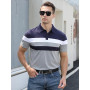 Comilaka Polo Homme Manches Courtes Polos T Shirt à Rayures Poloshirt Été Casual Couleur Contrastée | Casual, Manches Courtes, P