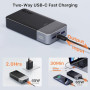 JUOVI Batterie Externe 65W 20000mAh Power Bank USB C in&Out Chargeur Portable Charge Rapide Compatible avec MacBook iPhone 17 16
