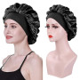 2 Pieces Bonnet Satin Cheveux Nuit, Bonnet en Soie pour Femme