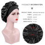 2 Pieces Bonnet Satin Cheveux Nuit, Bonnet en Soie pour Femme