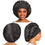 2 Pieces Bonnet Satin Cheveux Nuit, Bonnet en Soie pour Femme