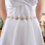 DEFGNOP Ceinture Femme en Métal,Ceinture Dorée Avec Soleil,Boucles Réglables,Western Femme en Métal Convient pour Robes,Jeans,Pu