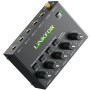 LiNKFOR Mini Mélangeur Audio Stéréo 4 Canaux Mélangeur de Ligne Ultra-Faible Bruit Switch Stereo/Mono, Contrôle du Volume Indépe