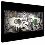 AREDE Tableau Décoration Murale sur Toile | Des insectes sur un billet | Art Déco Salon Chambre | Tableau Moderne 60 x 40 cm | P