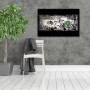 AREDE Tableau Décoration Murale sur Toile | Des insectes sur un billet | Art Déco Salon Chambre | Tableau Moderne 60 x 40 cm | P