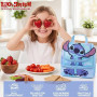 Get Trend 3D Disney Stitch Sac Isotherme Repas Enfant Fille, Double Compartiment Lunch Bag Isotherme avec Poignée et Fermeture E