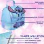 Get Trend 3D Disney Stitch Sac Isotherme Repas Enfant Fille, Double Compartiment Lunch Bag Isotherme avec Poignée et Fermeture E