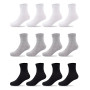 Duufin 12 Paires Chaussettes pour Garçon Fille Chaussettes Enfant Chaussettes Bébé Chaussettes de Sport