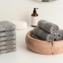Todocama - Lot de 12 Serviettes de Toilette (30 x 30 cm) 100% Coton Doux et Absorbant, 550 g/m² Premium, (Gris Clair)