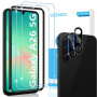 GEEMEE 2+2 Pièces pour Samsung Galaxy A26 5G Verre Trempé avec Caméra Arrière Protecteur -Noir, 9H Dureté HD sans BullesAnti-Ray