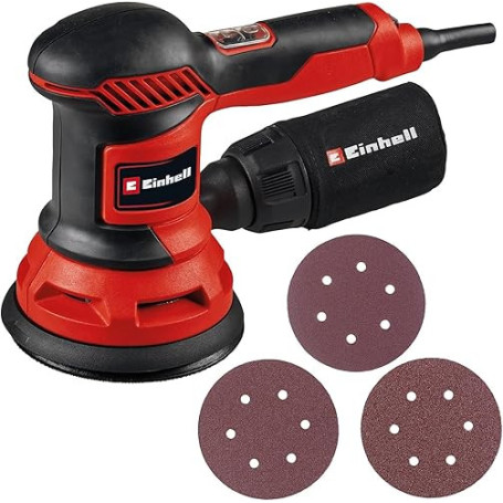 Einhell Ponceuse excentrique TC-RS 425 E (425 W, Ø 125 mm, vitesse max. 26 000 oscillations/min) Livré avec 3 feuilles abrasives