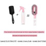 Brosse a cheveux demelante magique avec Spray Intégré, Brosse Magique Anti-Statique pour Cheveux Fins et Fragiles, Massage Cuir