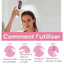Brosse a cheveux demelante magique avec Spray Intégré, Brosse Magique Anti-Statique pour Cheveux Fins et Fragiles, Massage Cuir