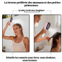 Brosse a cheveux demelante magique avec Spray Intégré, Brosse Magique Anti-Statique pour Cheveux Fins et Fragiles, Massage Cuir